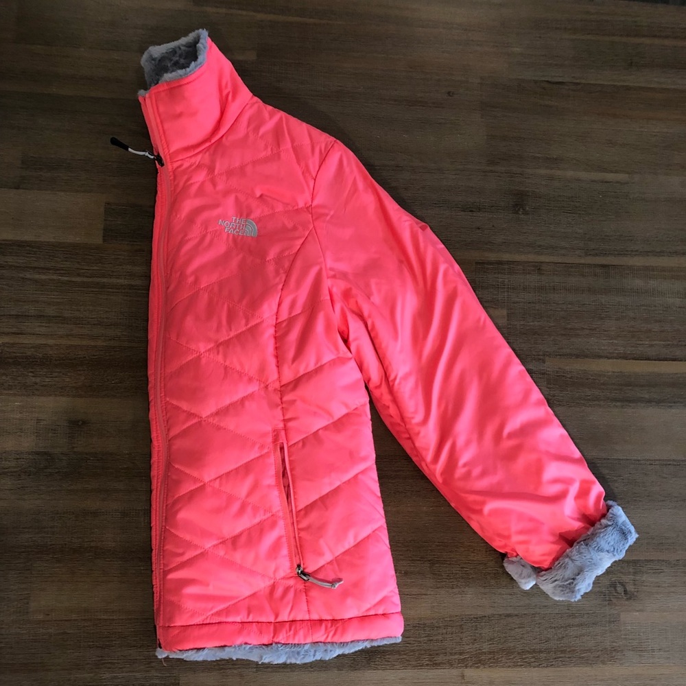 Hot Pink North Face waterproof jacket